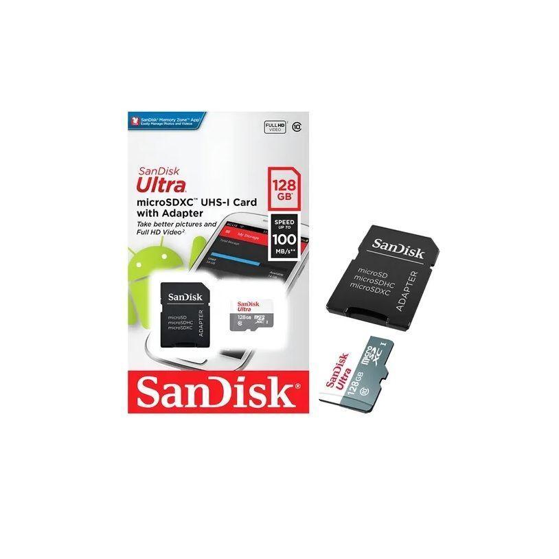Memoria Micro SD Sandisk 128 GB Clase 10-0