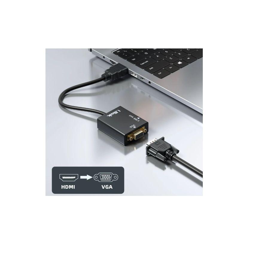 Adaptador Conversor Hdmi a VGA + Audio Portable Ulink UL-CV3500-2