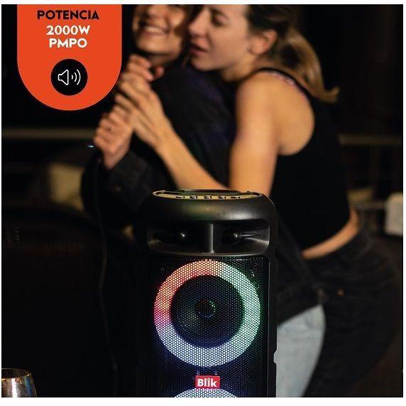 Parlante Karaoke Blik UpSound 3 Con Micrófono Negro-2