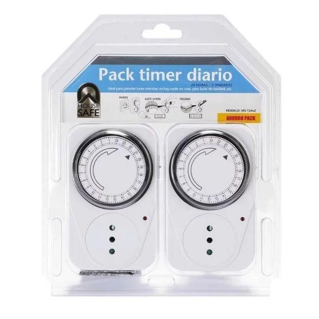 Timer Análogo Temporizador Programable Doble Modelo MST24-0