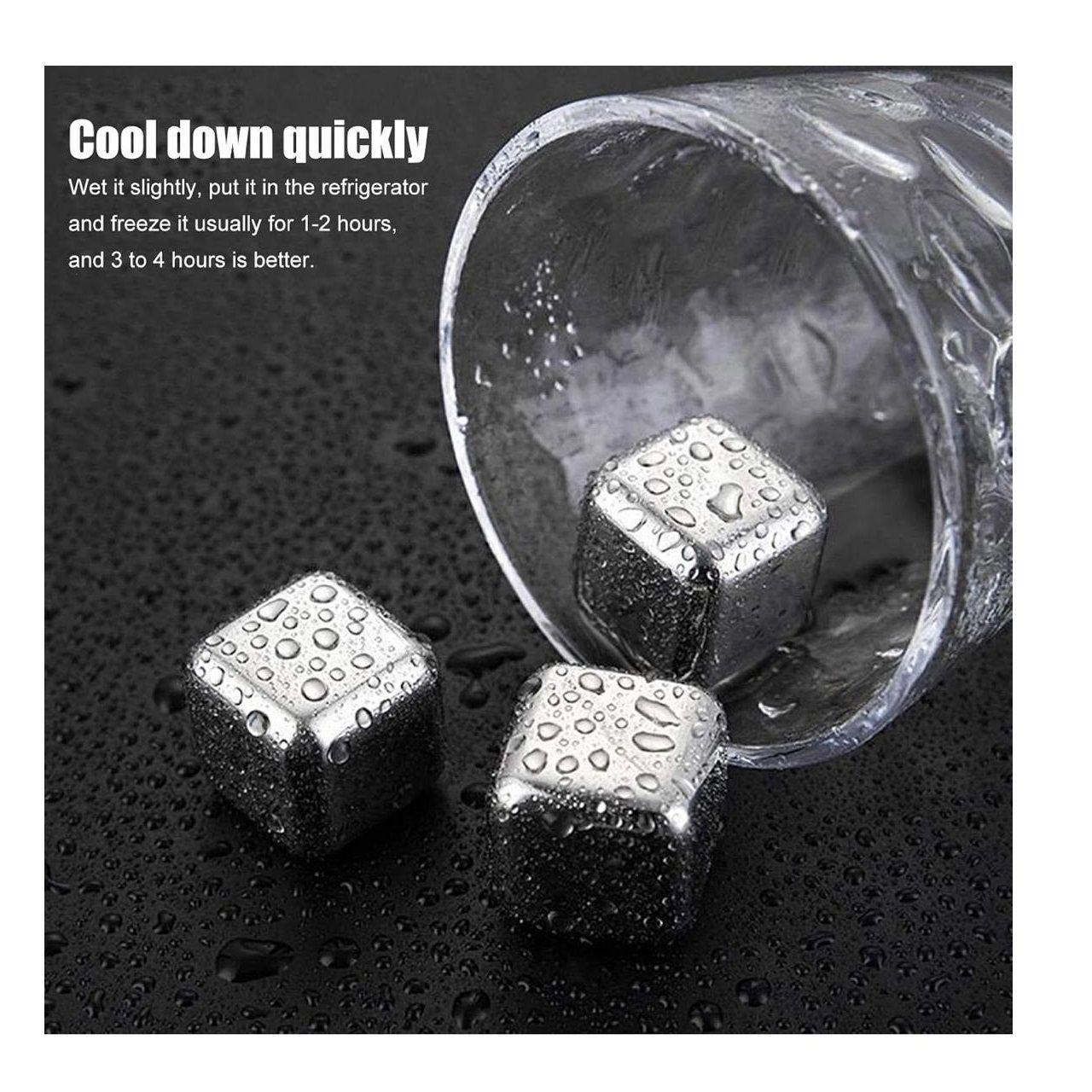 Cubitos De Hielo Reutilizables De Acero Inoxidable 304-5