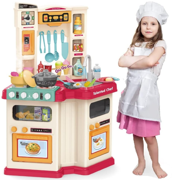 Cocina De Juguete Para Niños Con Sonidos Y 67 Accesorios-0