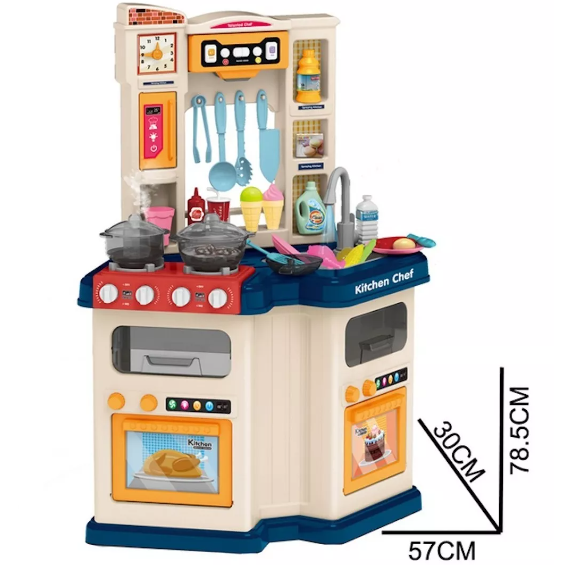 Cocina De Juguete Para Niños Con Sonidos Y 67 Accesorios-1
