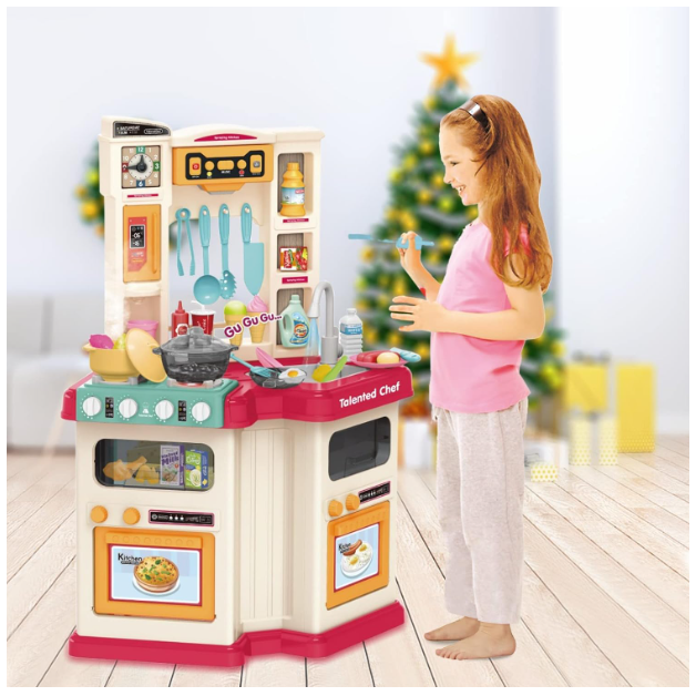 Cocina De Juguete Para Niños Con Sonidos Y 67 Accesorios-7