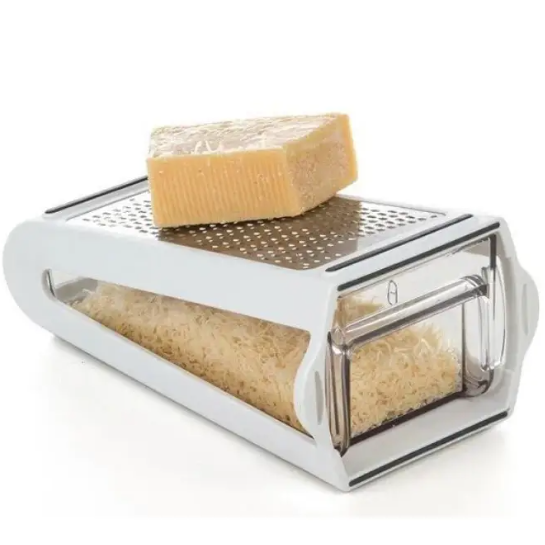 Rallador De Queso De Doble Cara Con Contenedor -1