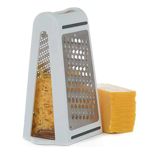 Rallador De Queso De Doble Cara Con Contenedor -0