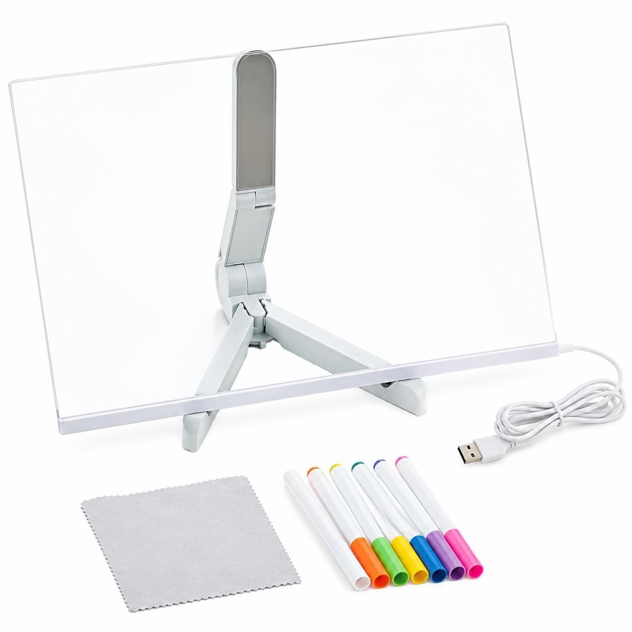 Pizarra Led Luminosa Para Dibujar Incluye Colores-3