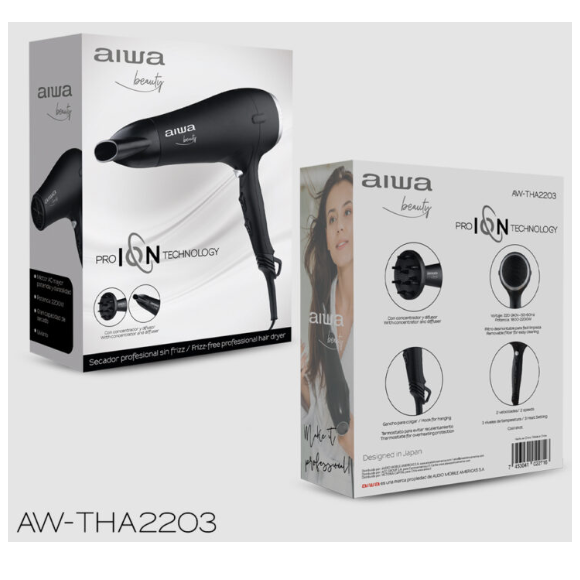 Secador de Pelo AIWA Profesional Sin Frizz -5
