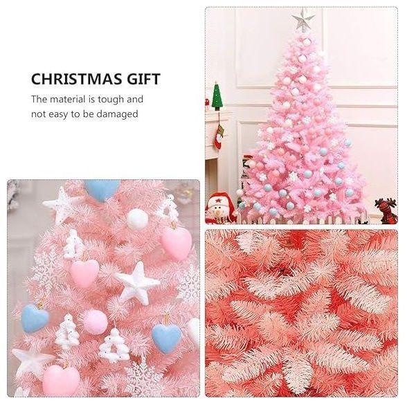 Árbol De Navidad 1.80 CM Color Rosado Decoración Navideña Año Nuevo-2