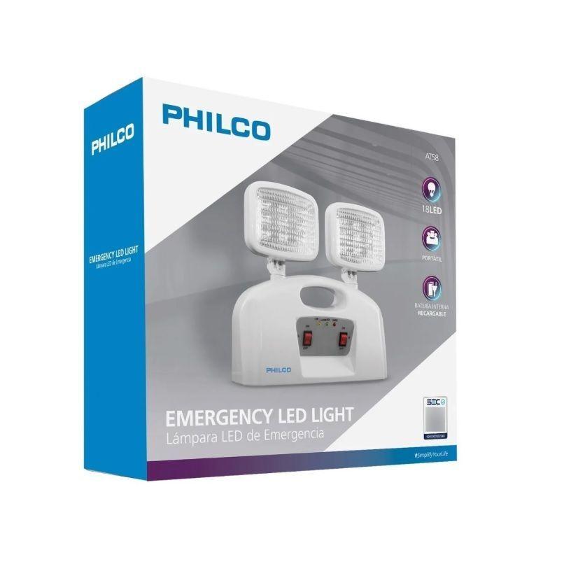 Lámpara De Emergencia 18 Led 2 Focos Philco AT-58-2