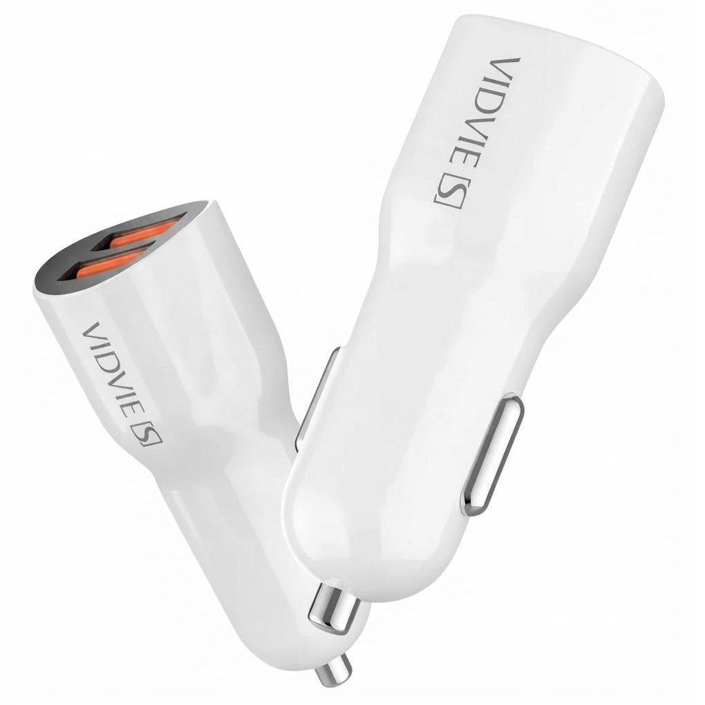 Cargador Para Autos Vidvie CC02 Doble Puerto USB y Cable Micro USB-3