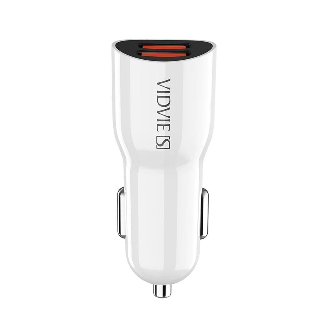 Cargador Para Autos Vidvie CC02 Doble Puerto USB y Cable Micro USB-4
