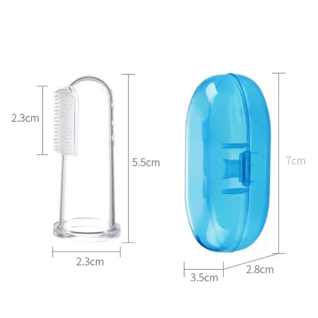 Pack 2 Cepillos de Dientes de Silicona para Bebé Dedal con Estuche Protector-5