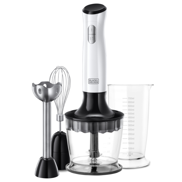 Batidora De Inmersión Black+Decker Blanca 700W HB24710-CL-3