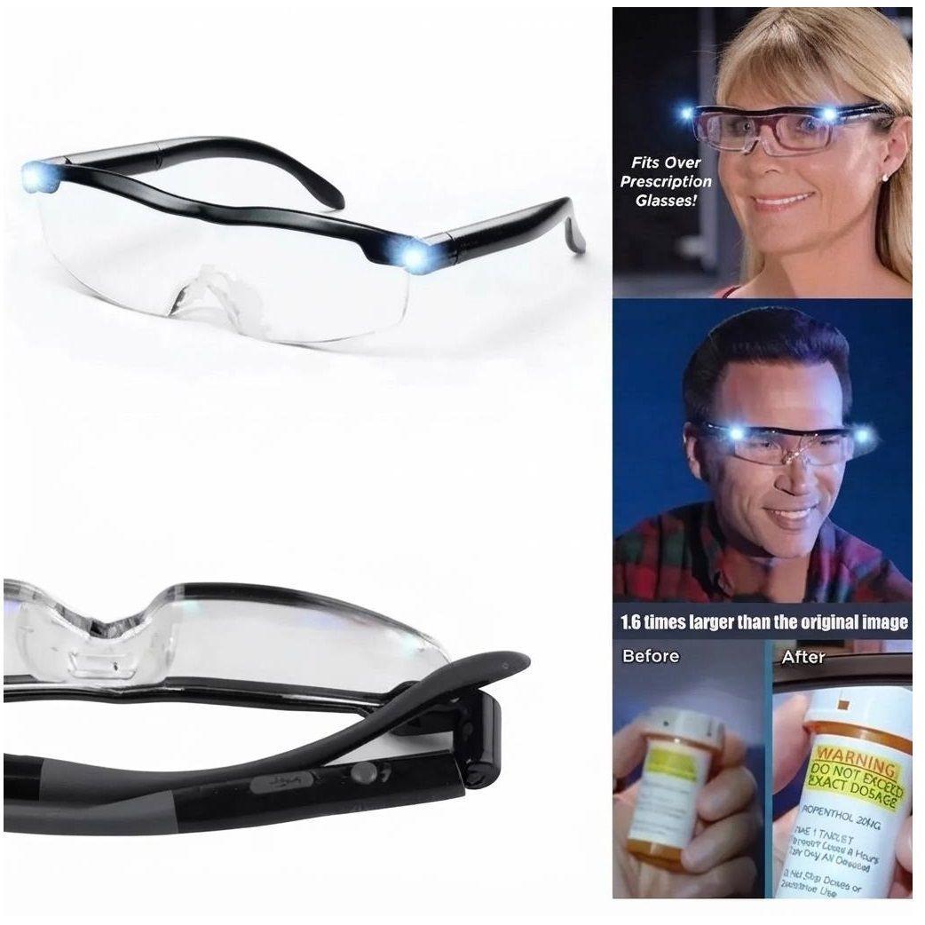 Lentes Ópticos Con Luz Recargables Lupa Con Aumento-3