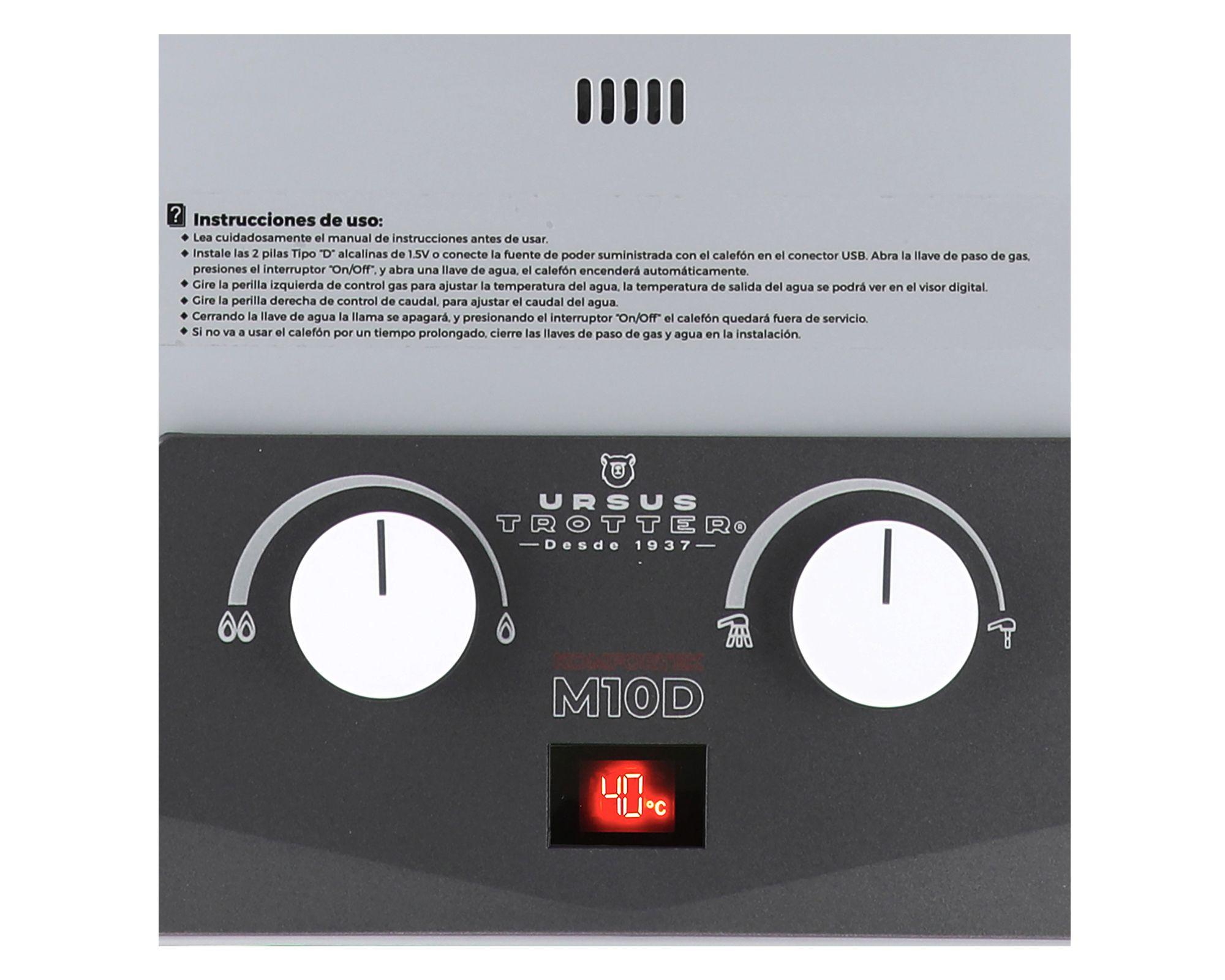 Calefont KOMFORTEK UT M10-D GL 10 lt tiro natural gas licuado-2
