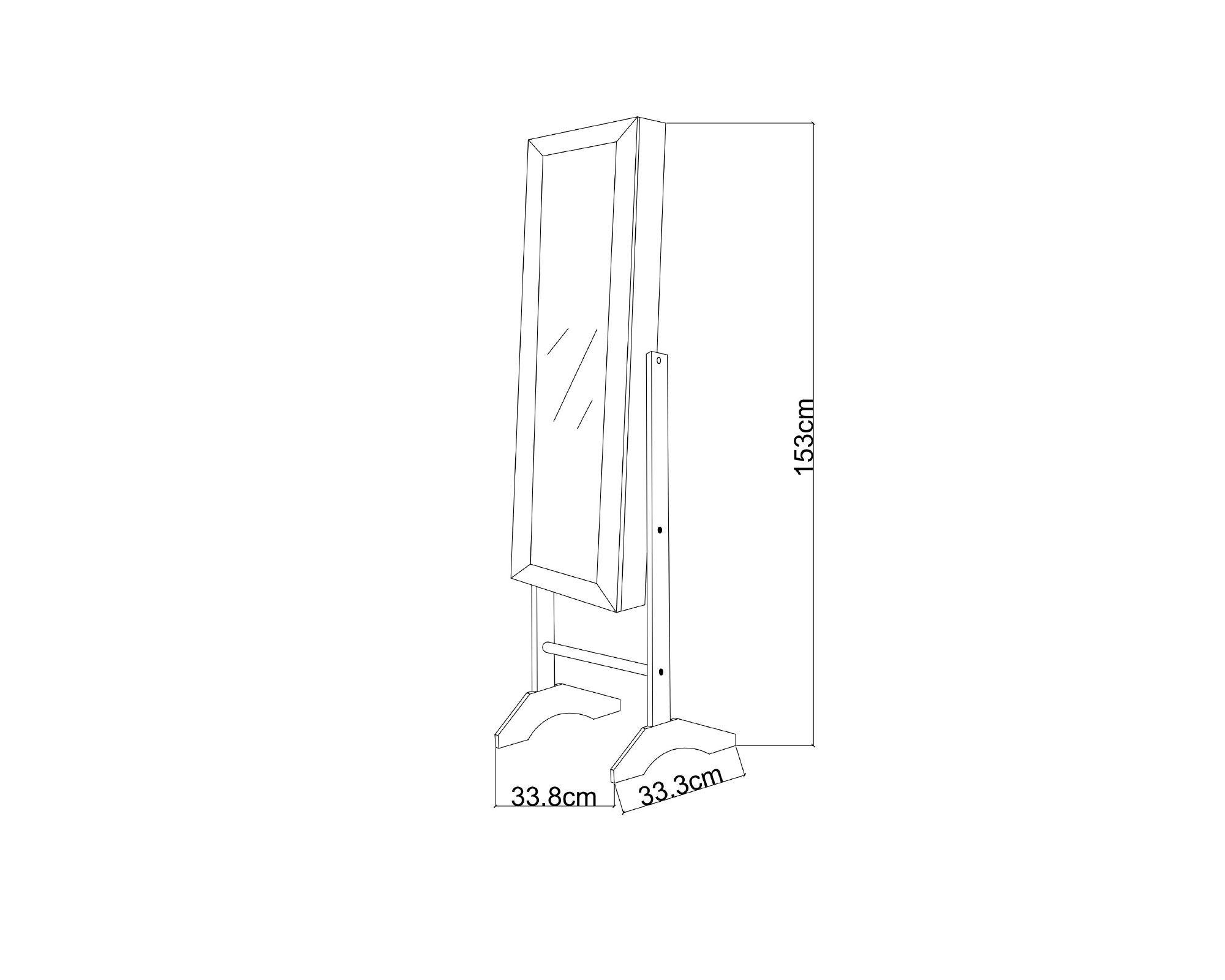 Espejo joyero pie 153 cm-3