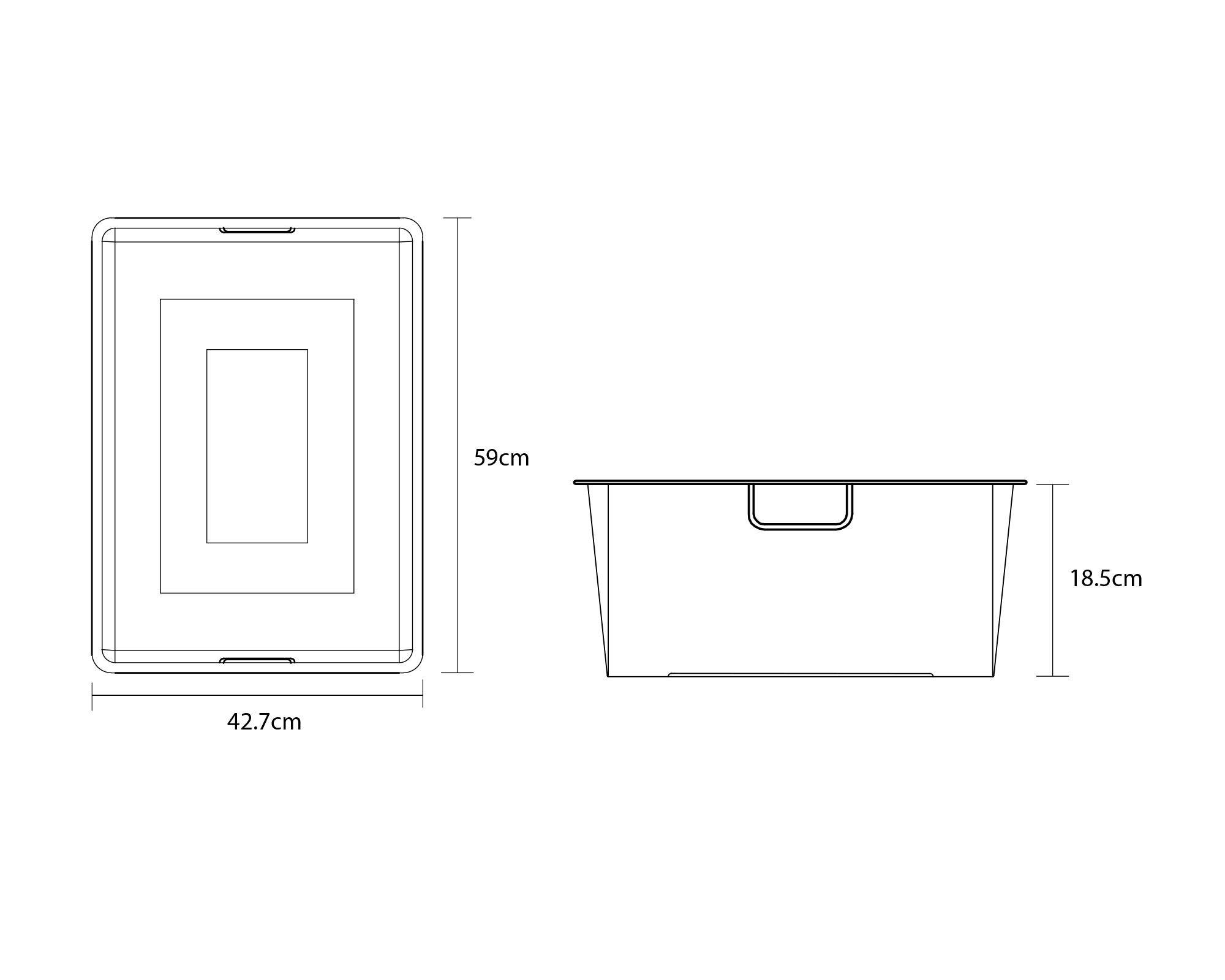 Canasto Malla blanco 18.5x59x42.7 cm-4