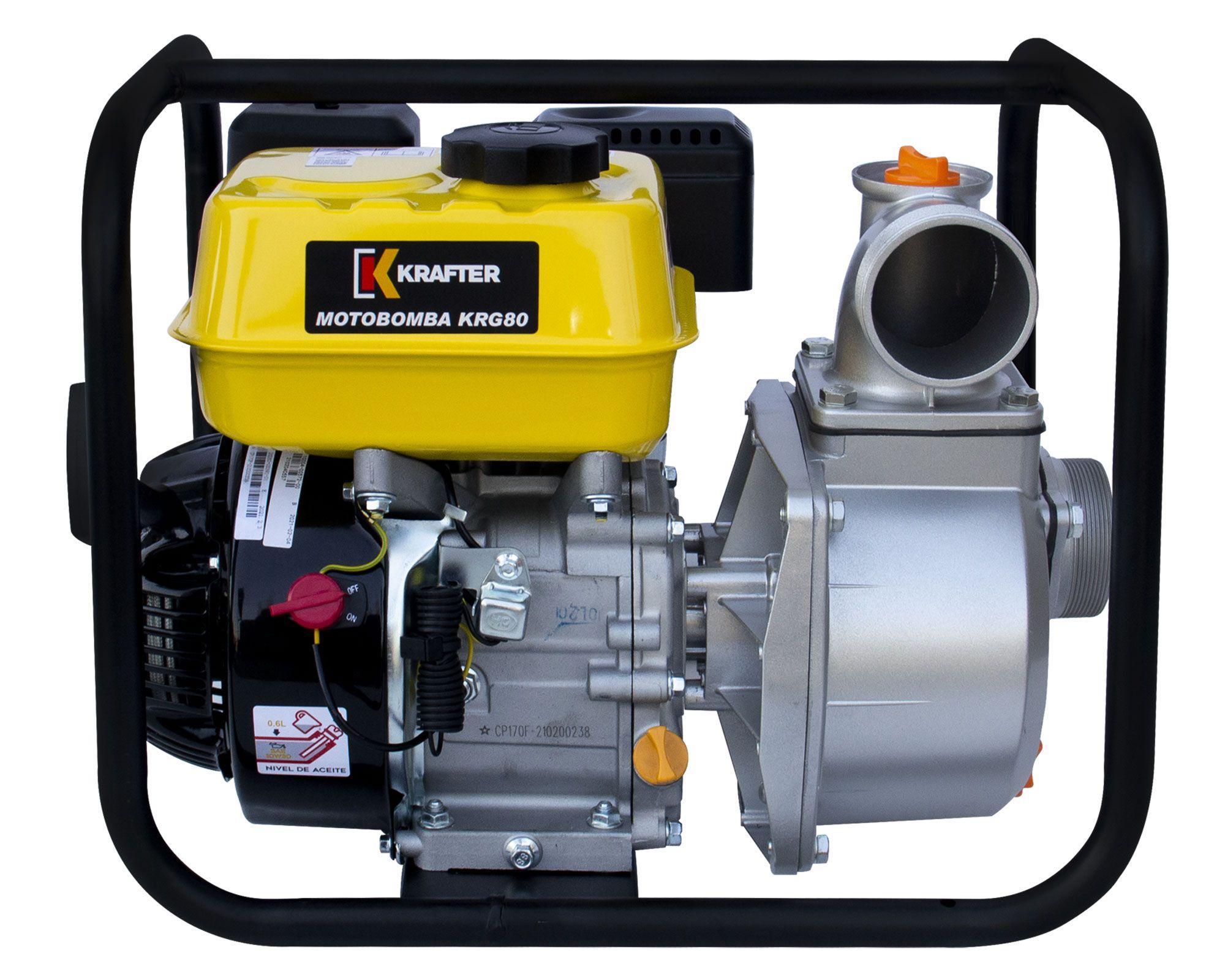 Motobomba a gasolina 3''x3'' 7 HP KRG80 Krafter-0