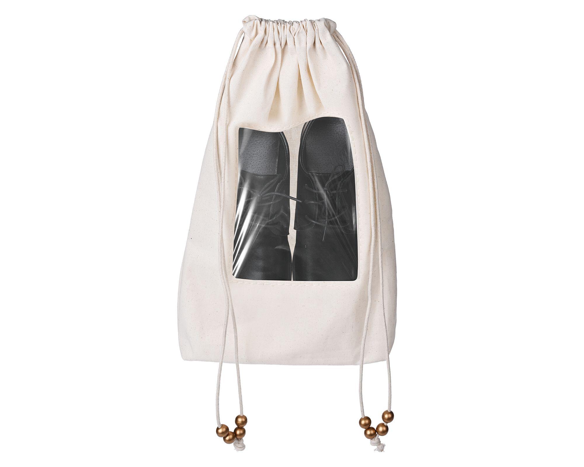 Bolsa zapatos con visor crudo 2 piezas-1