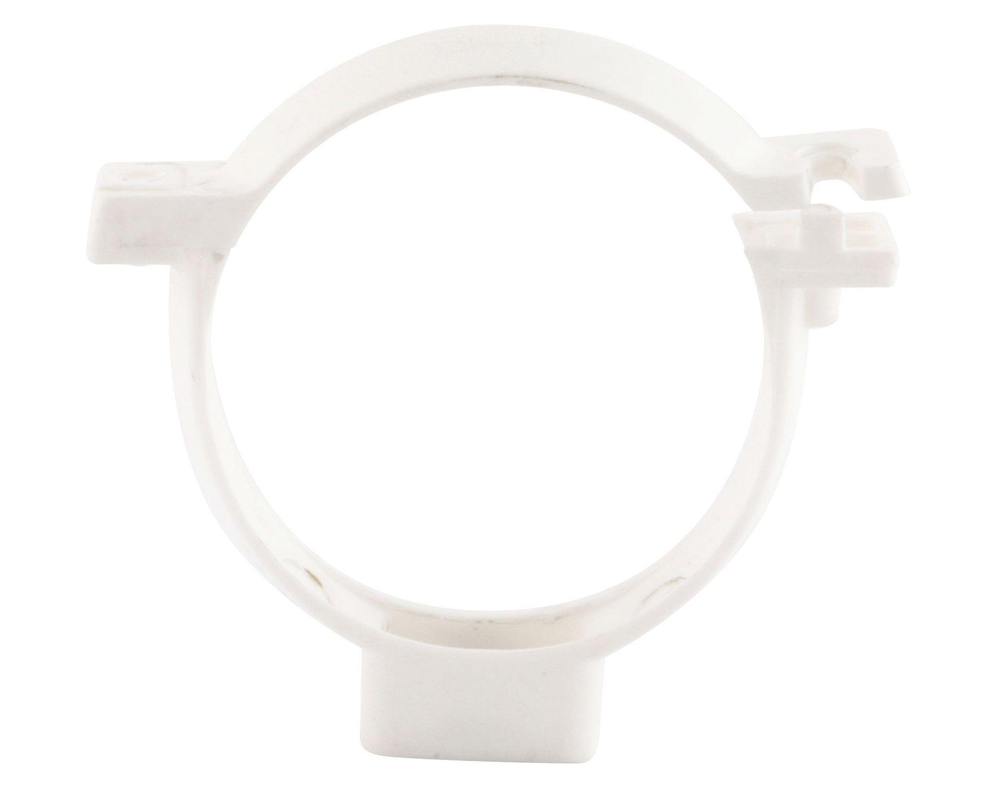 Abrazadera tubo de bajada PVC blanco-5