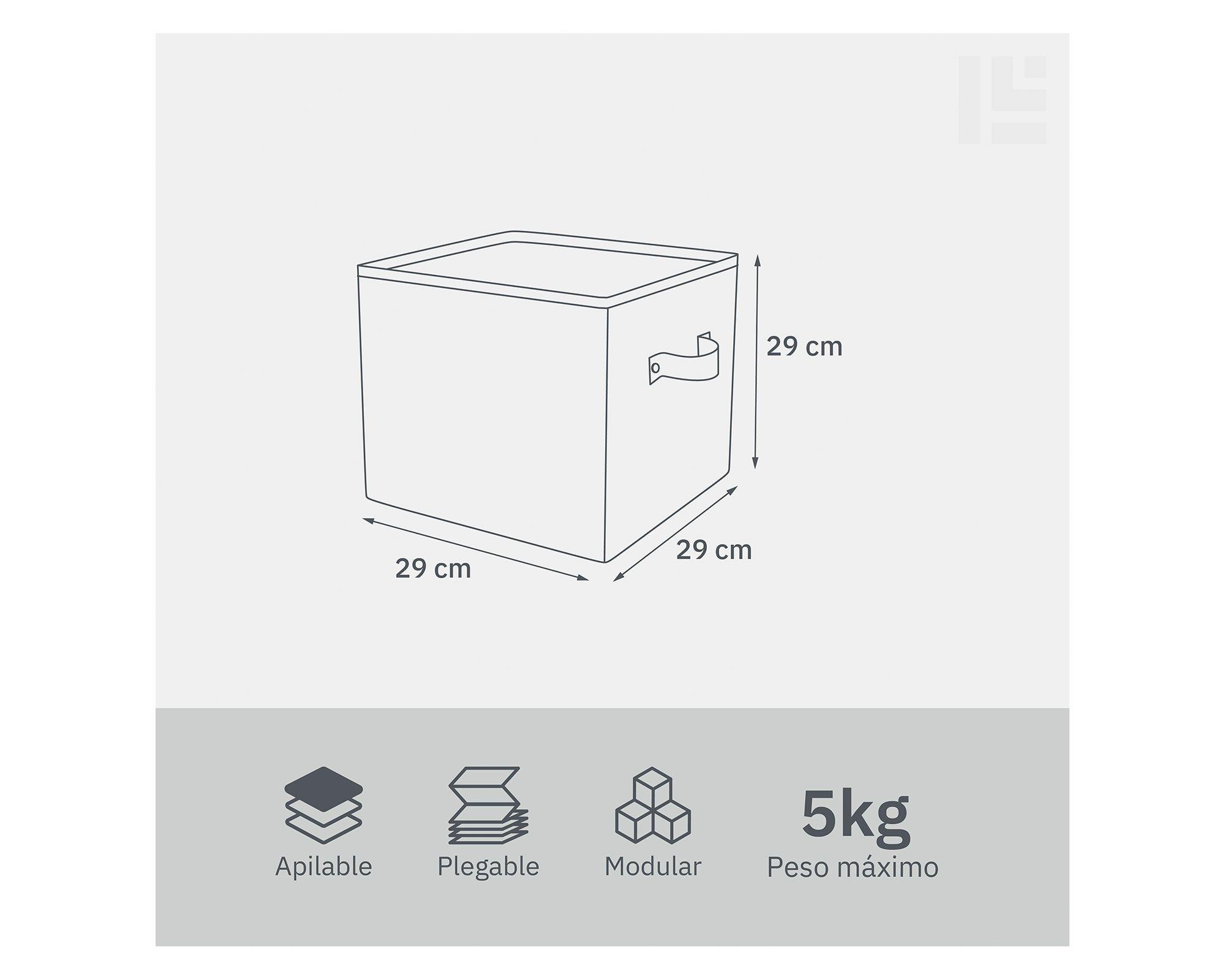 Cubo plegable con asa 29x29x29 cm-1