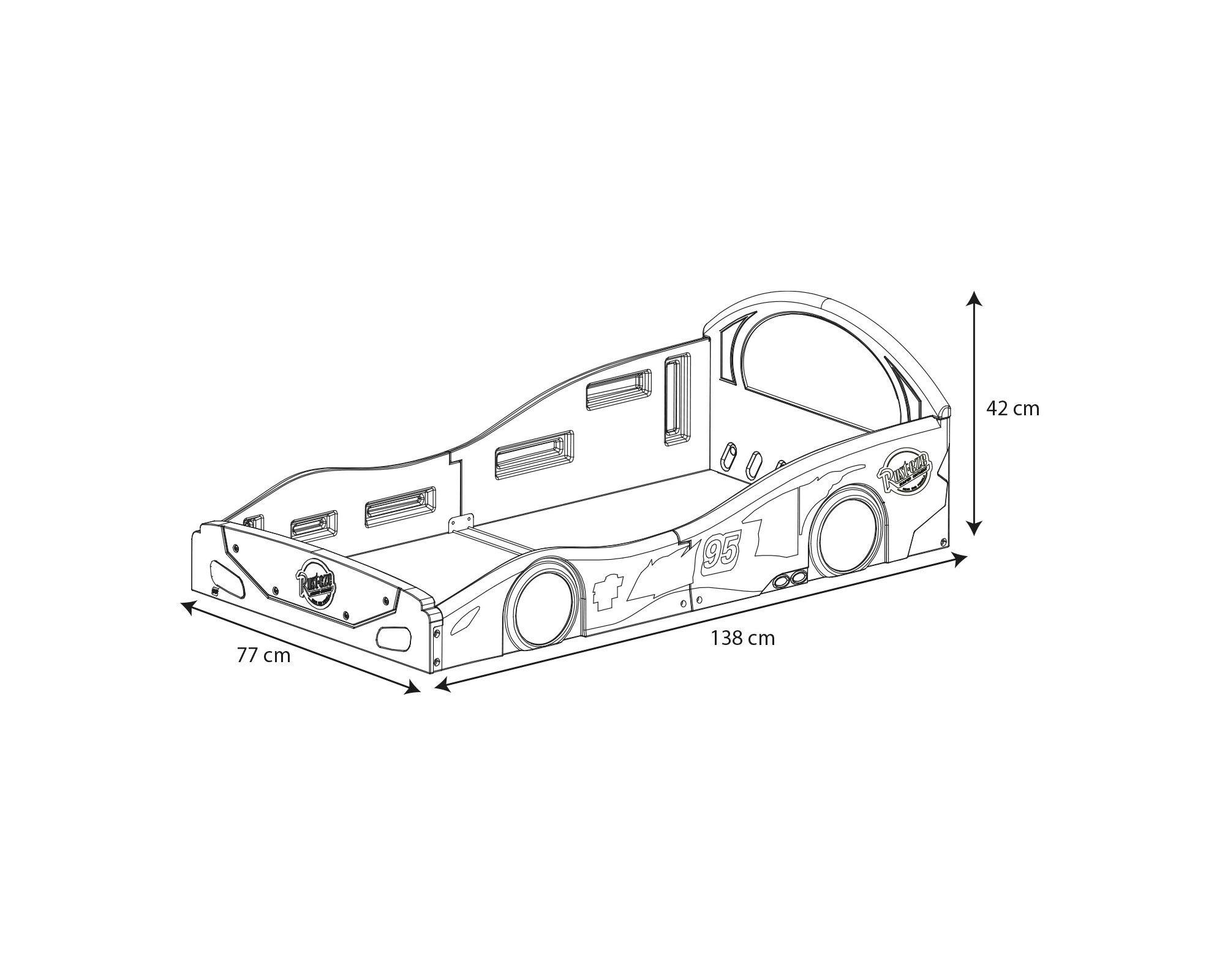 Cama de transición a piso niña Minnie-2
