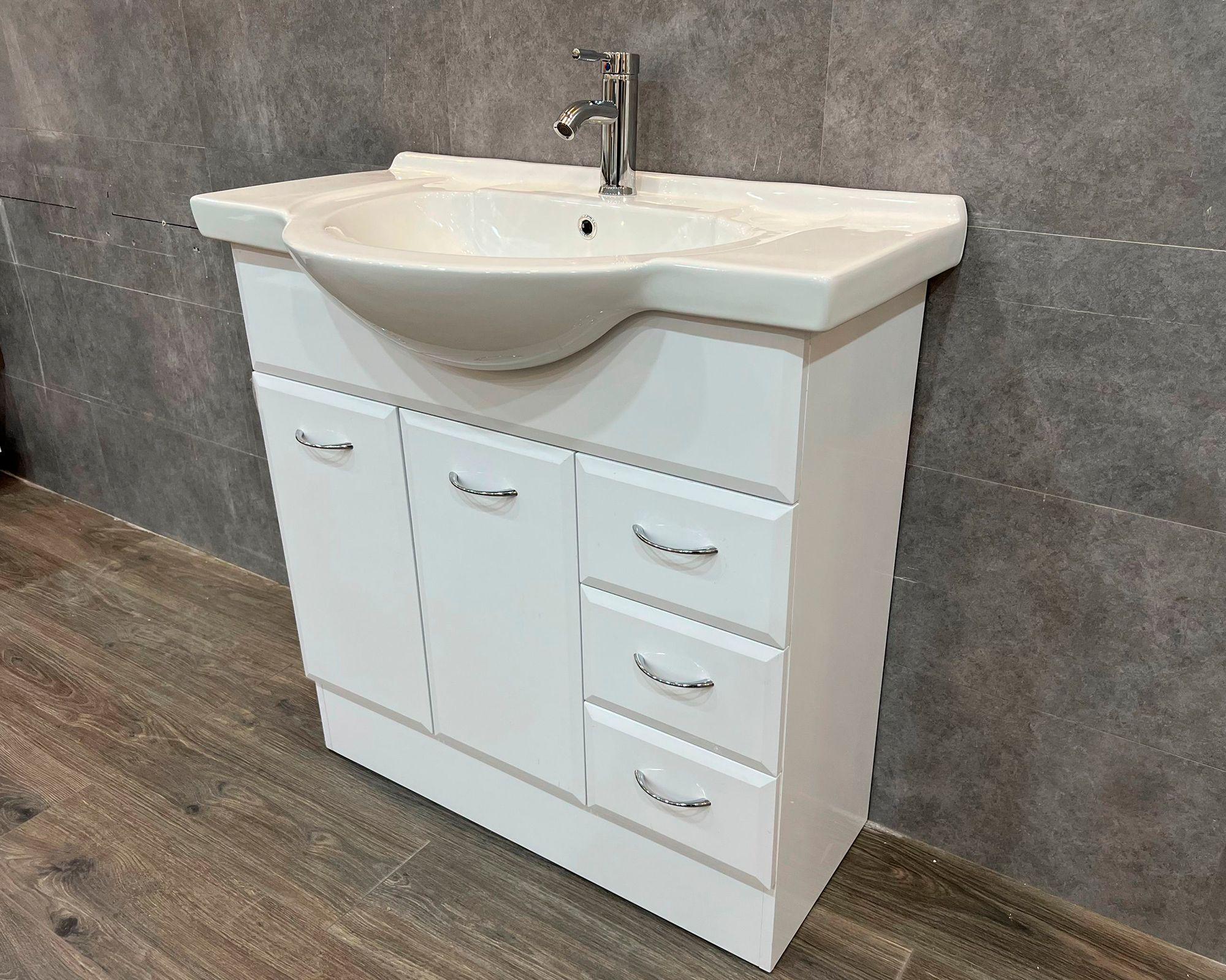 Mueble vanitorio 88 cm New blanco Cotidiana-3