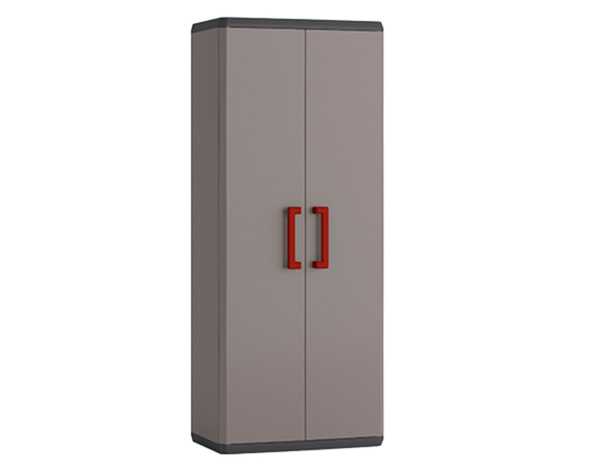 Estante organizador alto Quadra gris mate 166x68x39 cm-0