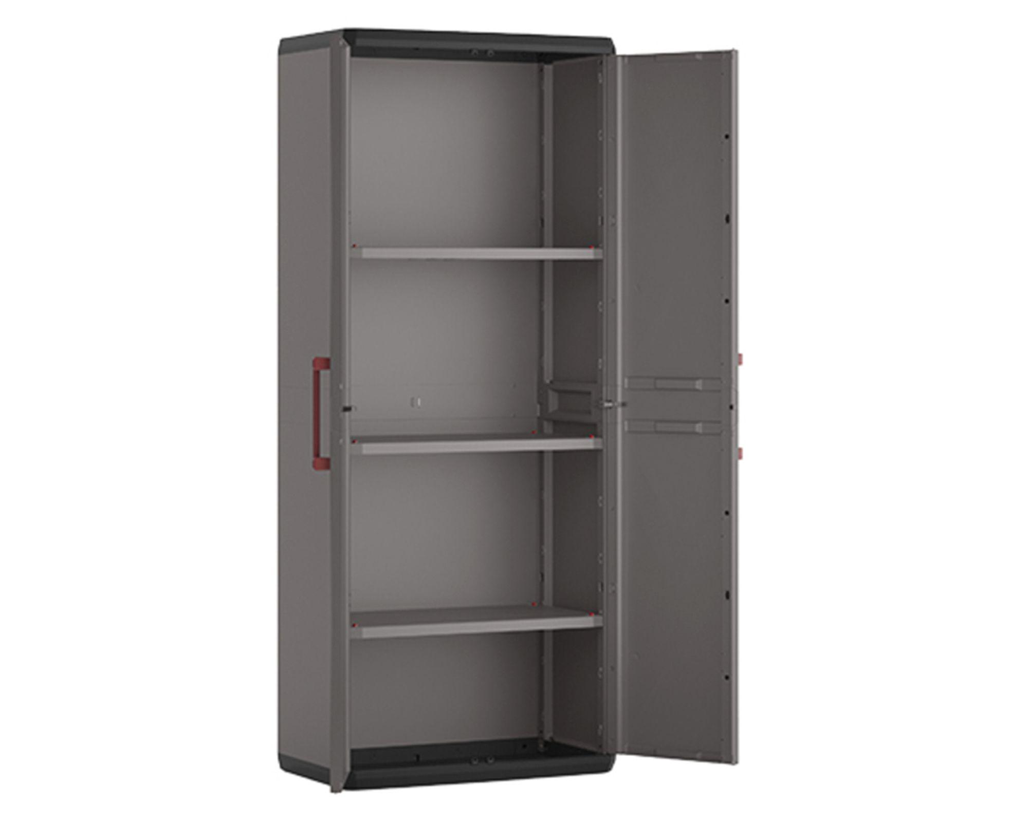 Estante organizador alto Quadra gris mate 166x68x39 cm-1