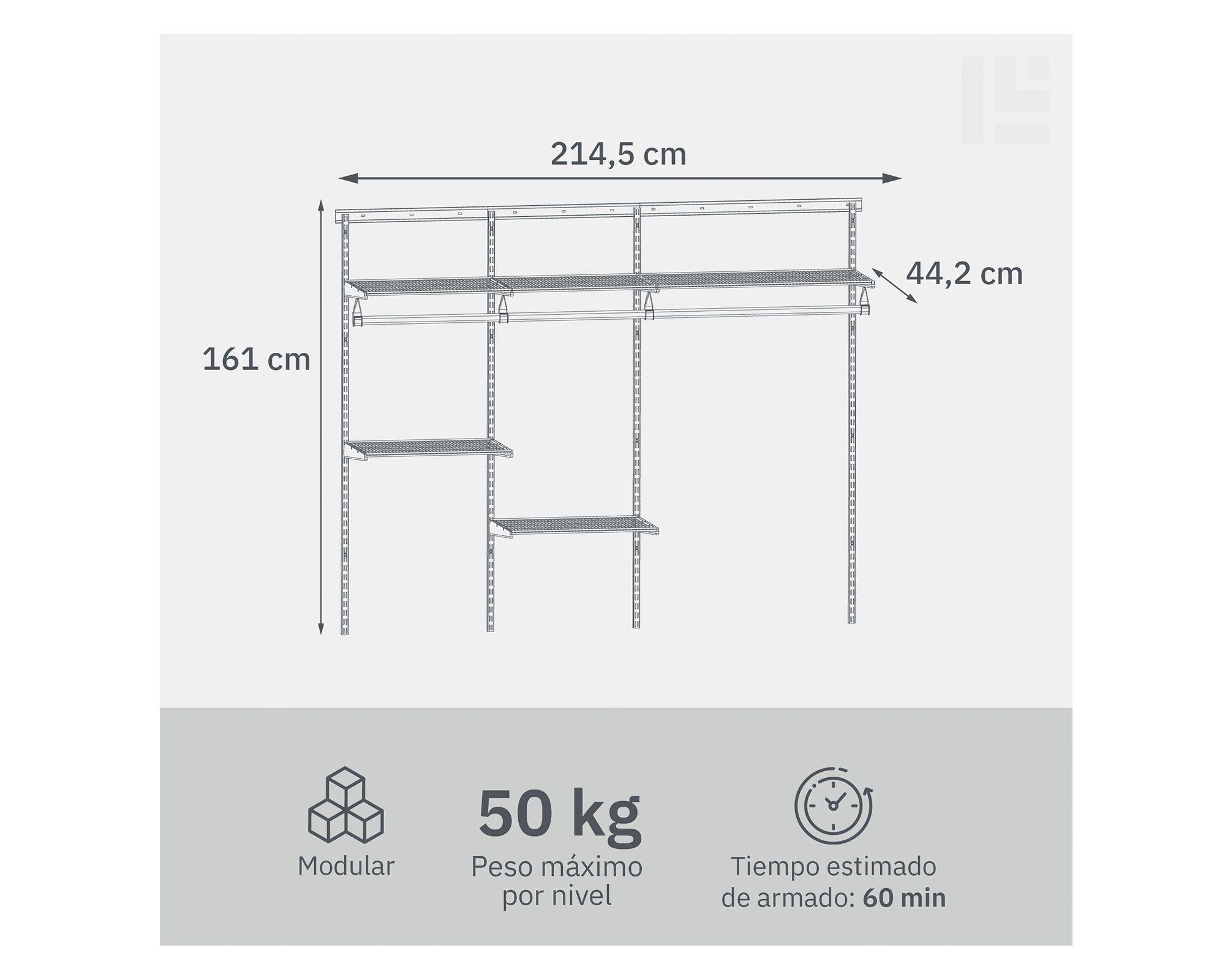 Kit sistema modular Triple blanco-2