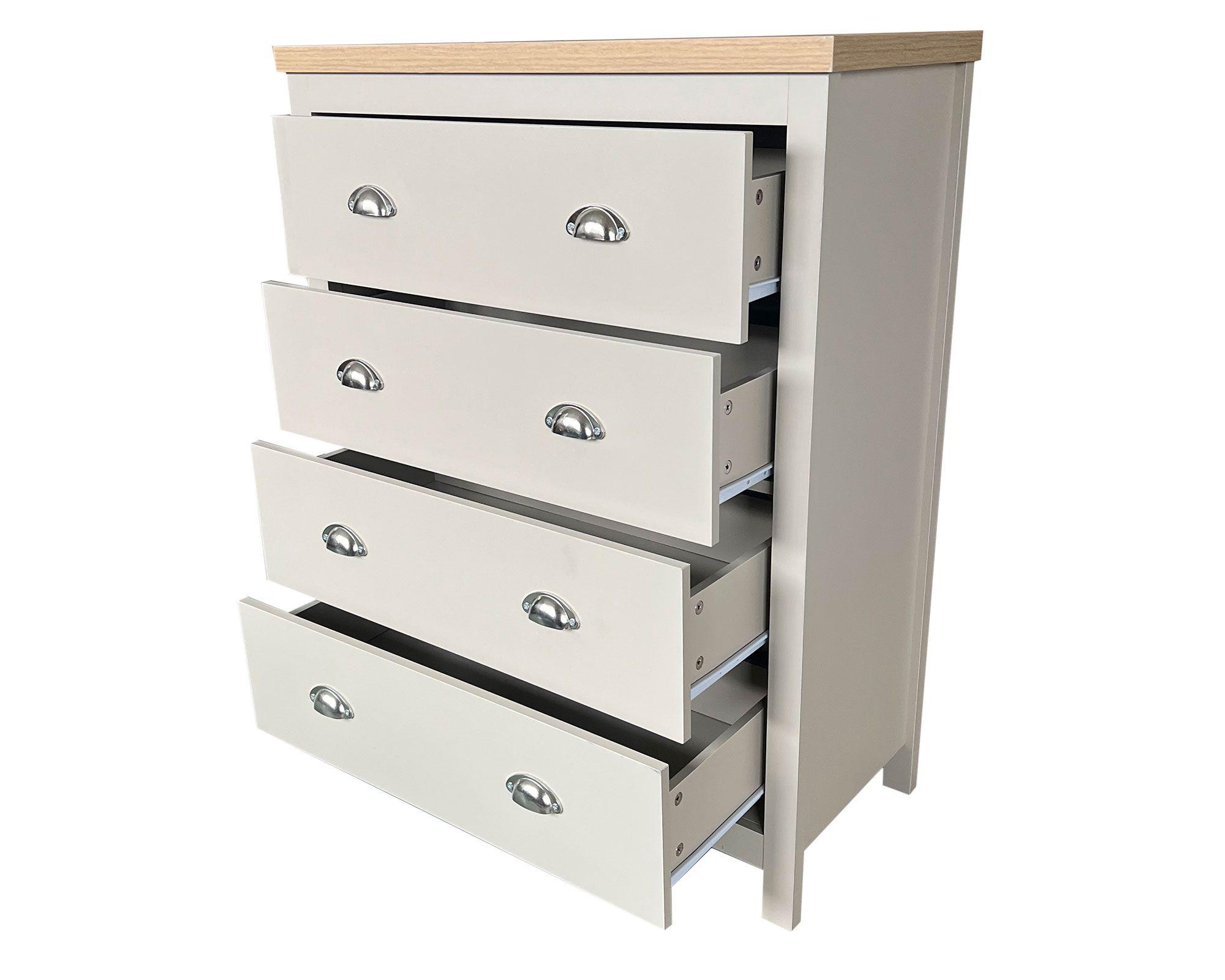 Cómoda Gray 101.6x79x38 cm 4 cajones-3