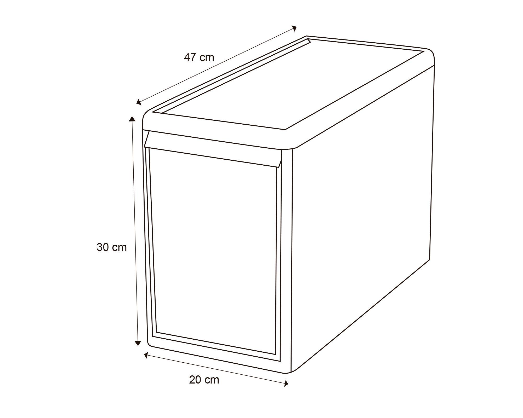Cajonera modular alta blanco 30x20x47 cm-2