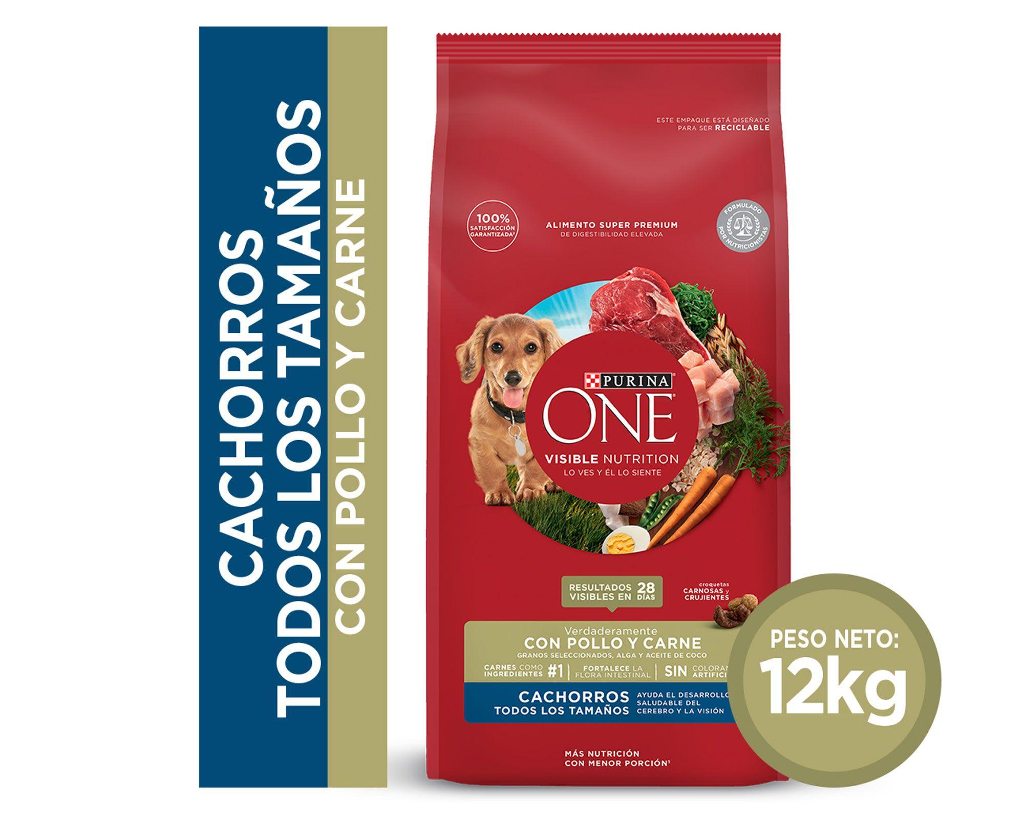 Alimento perro cachorro 12 kg pollo y carne Purina One.-0