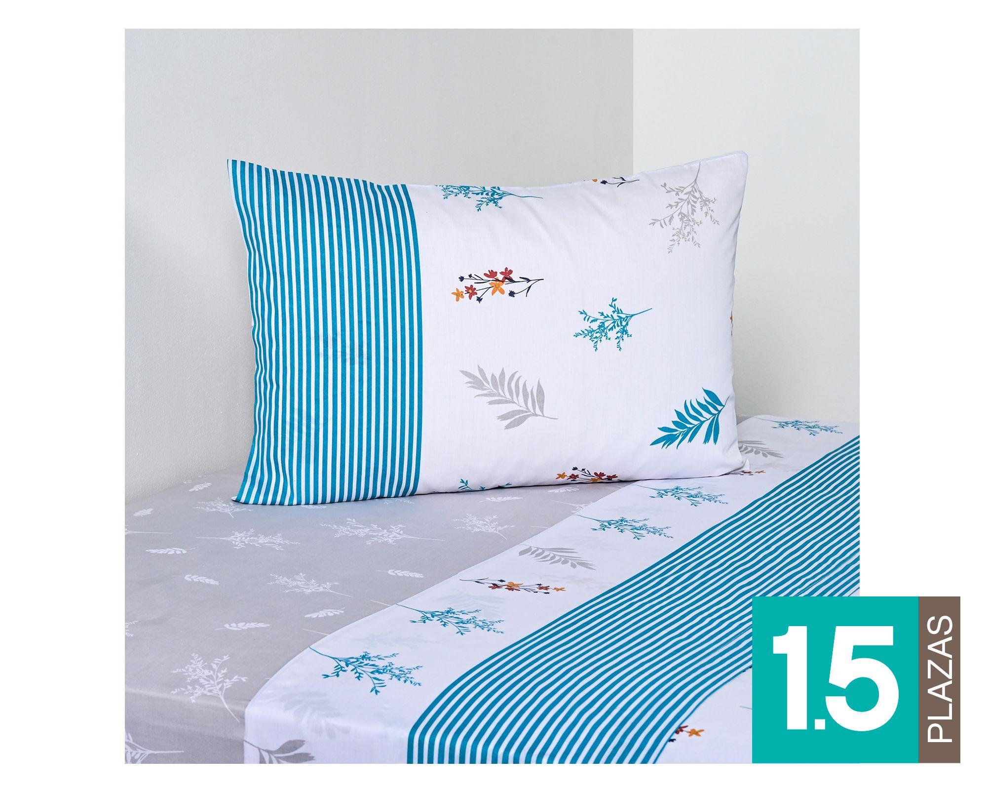 Sábanas 1.5 plazas 144 hilos Almond estampada-0