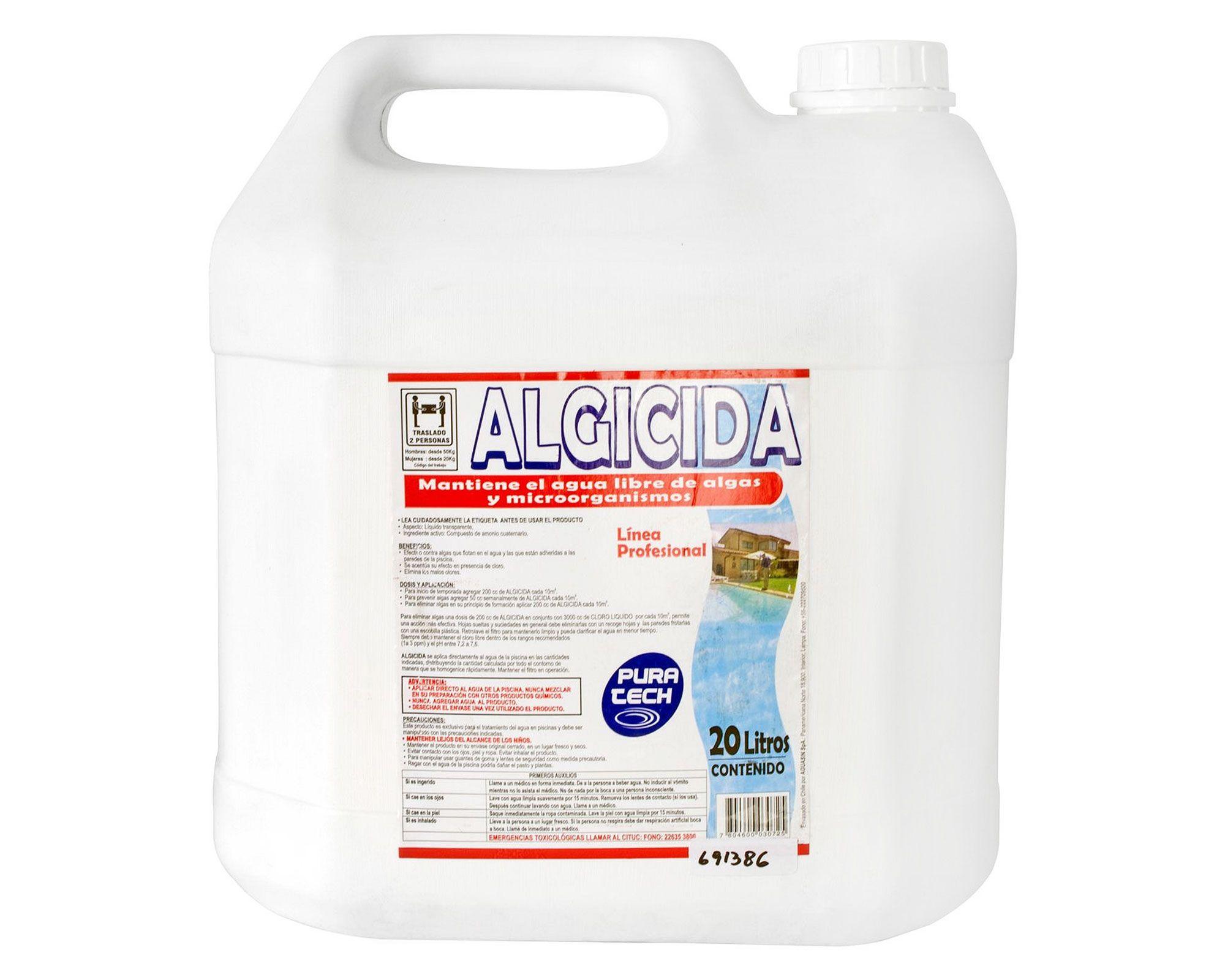 Alguicida piscina 20 litros línea profesional Pura tech-0