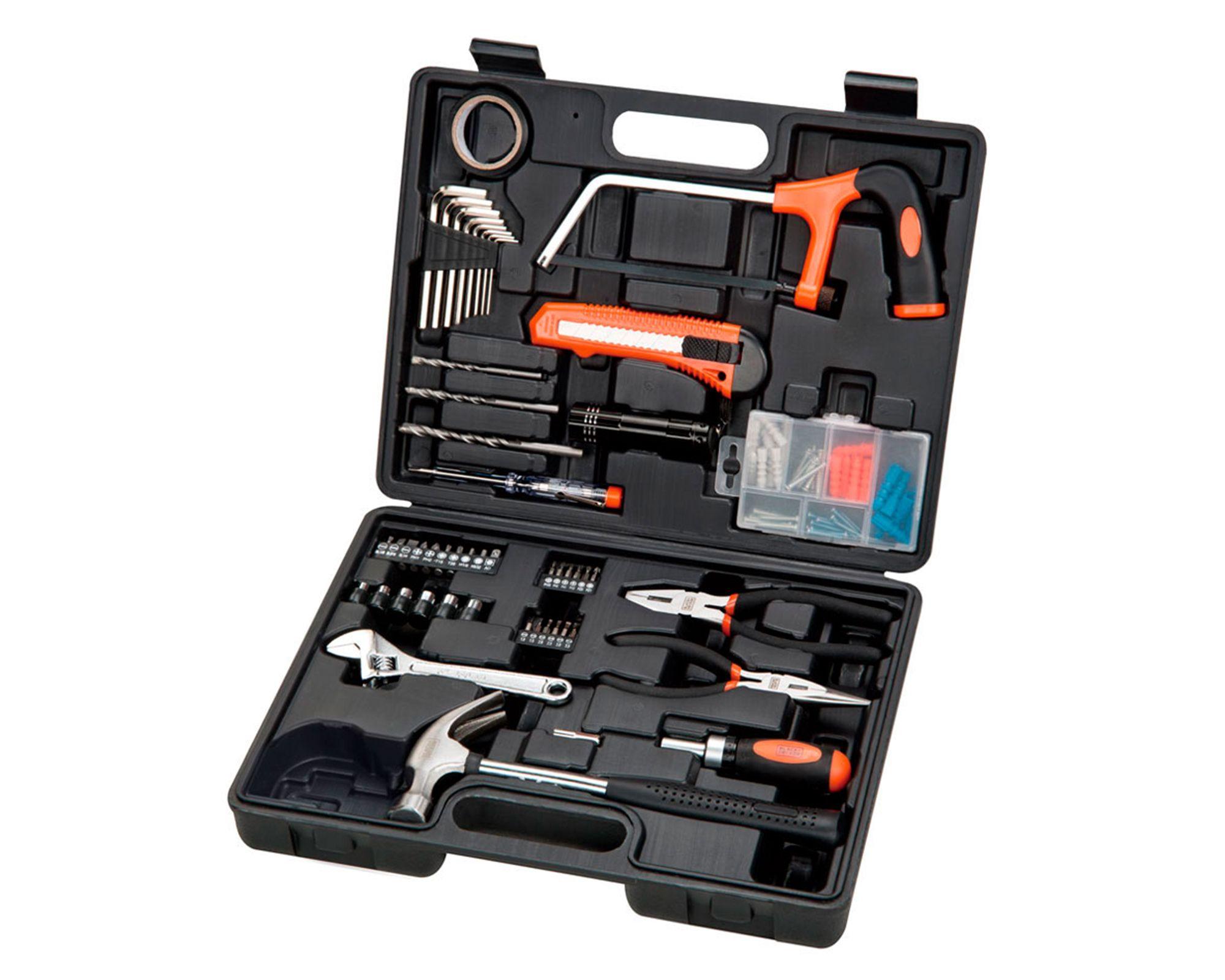 Tripack taladro percutor 550W 13 mm + herramientas manuales + brocas-2