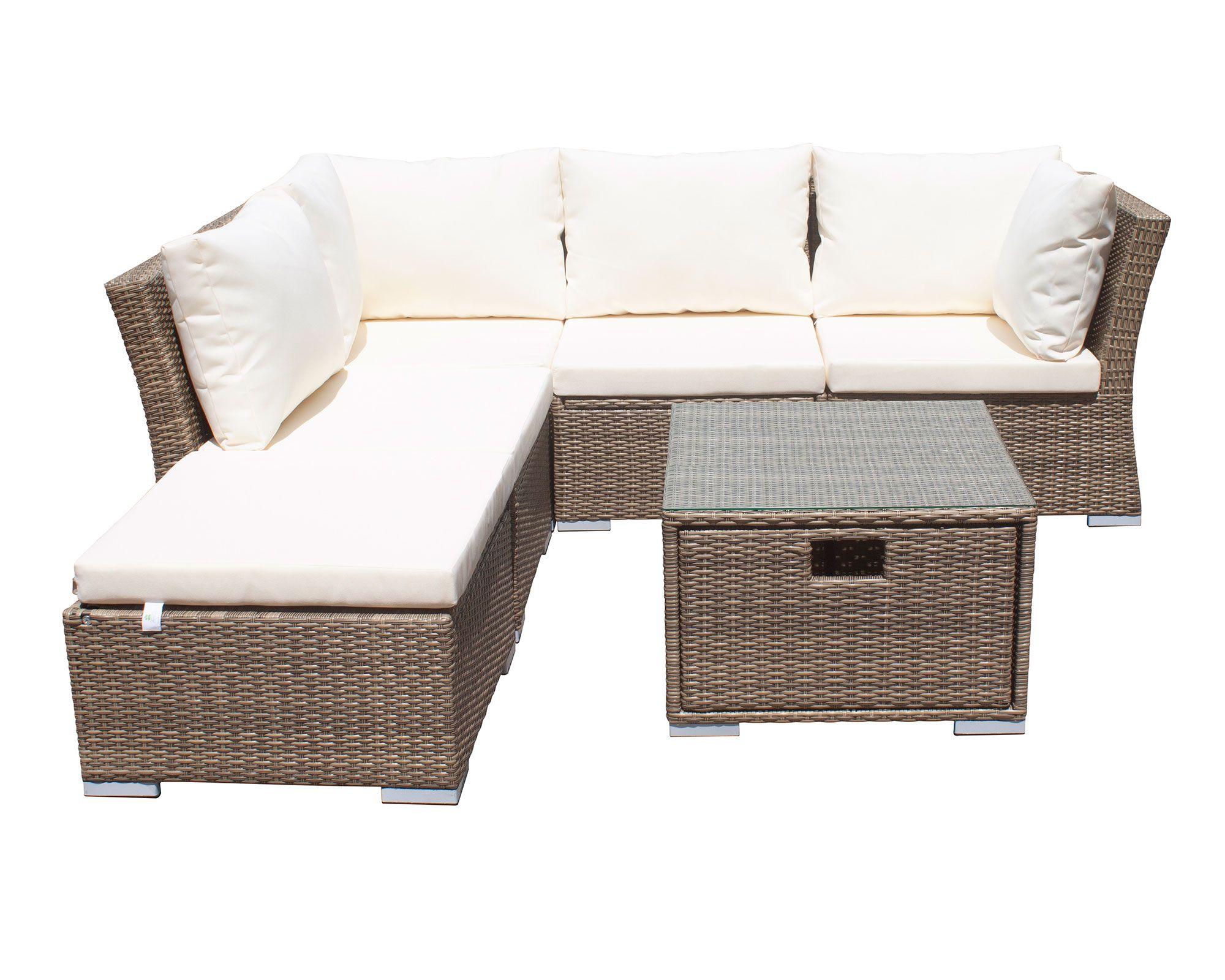 Set terraza 5 personas Fresno caramelo El Barco-0