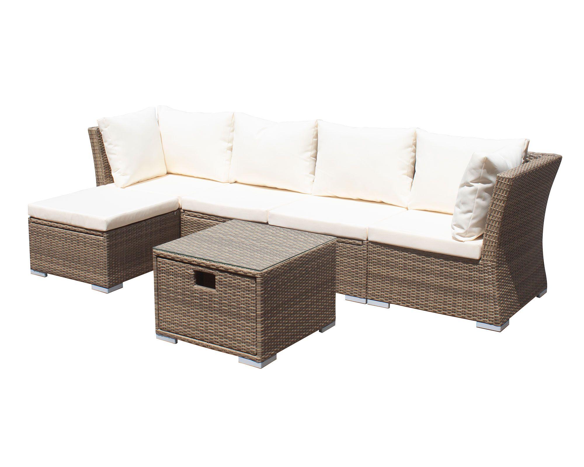 Set terraza 5 personas Fresno caramelo El Barco-1