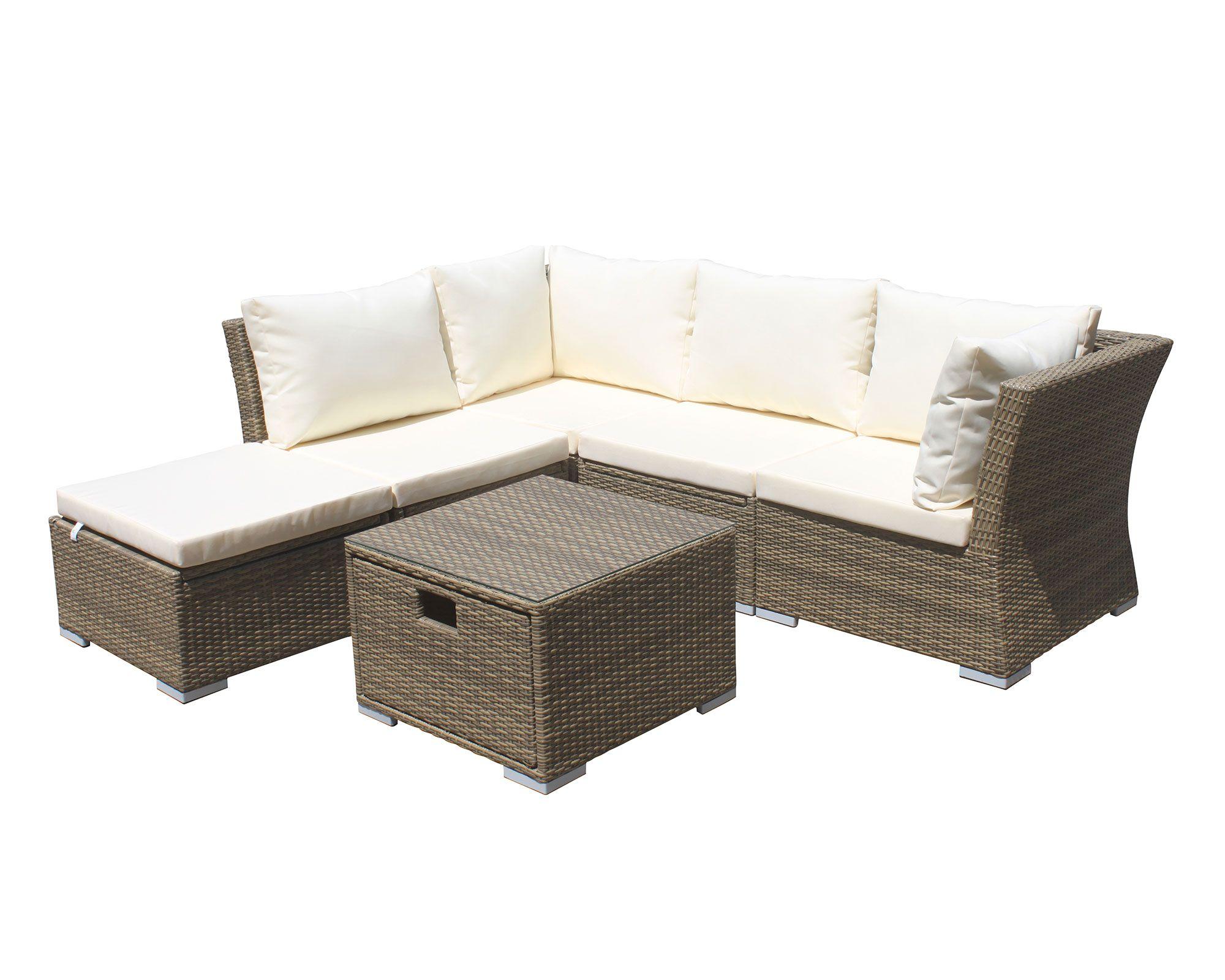 Set terraza 5 personas Fresno caramelo El Barco-3