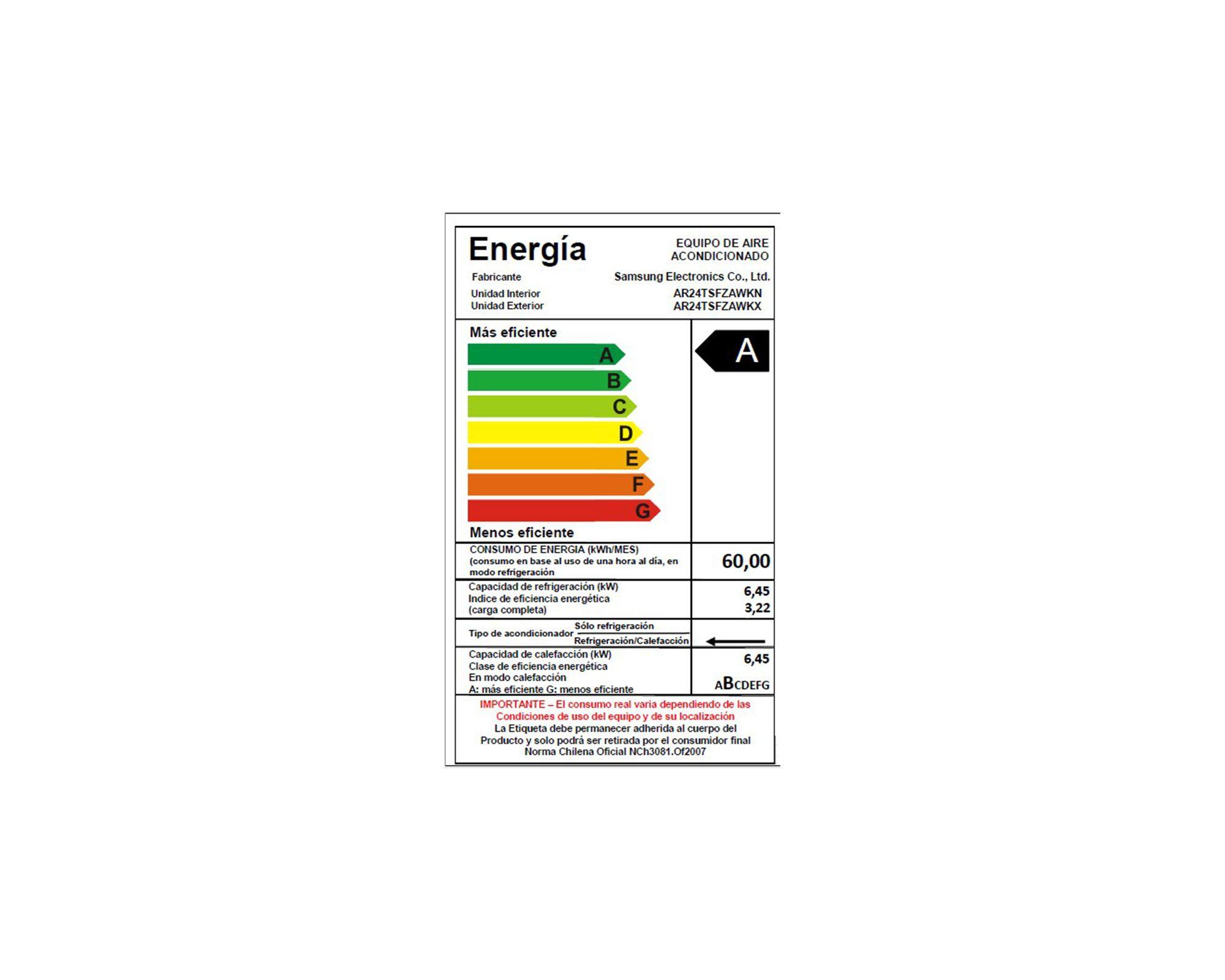 Aire Acondicionado Split Inverter 24000 BTU WIFI Samsung AR24TSFZAWK/ZS-6