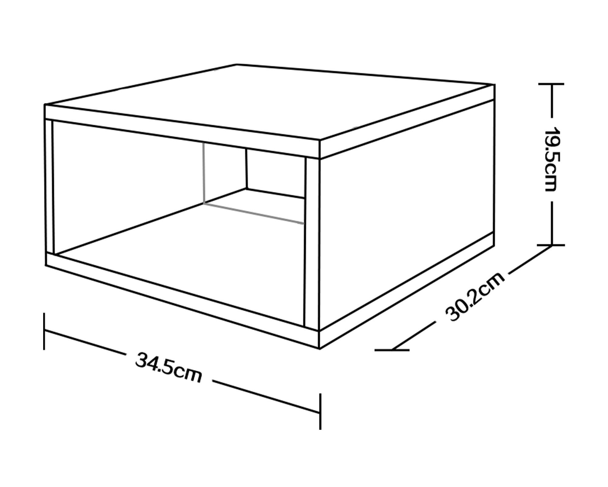 Estante modular bajo simple blanco 19.5x34.5x30.2 cm-2