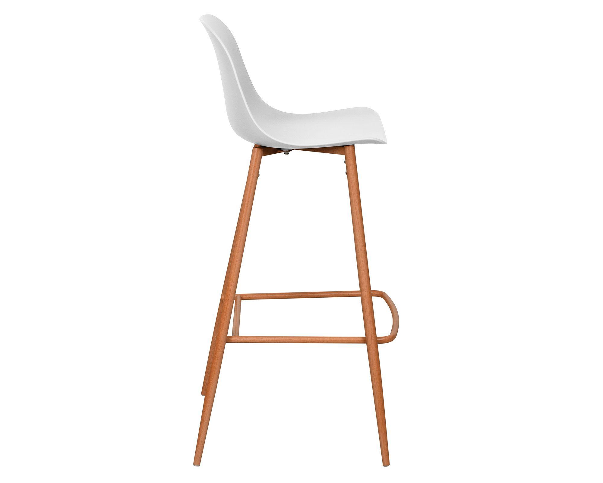 Silla bar 102x37x46 cm blanco-2
