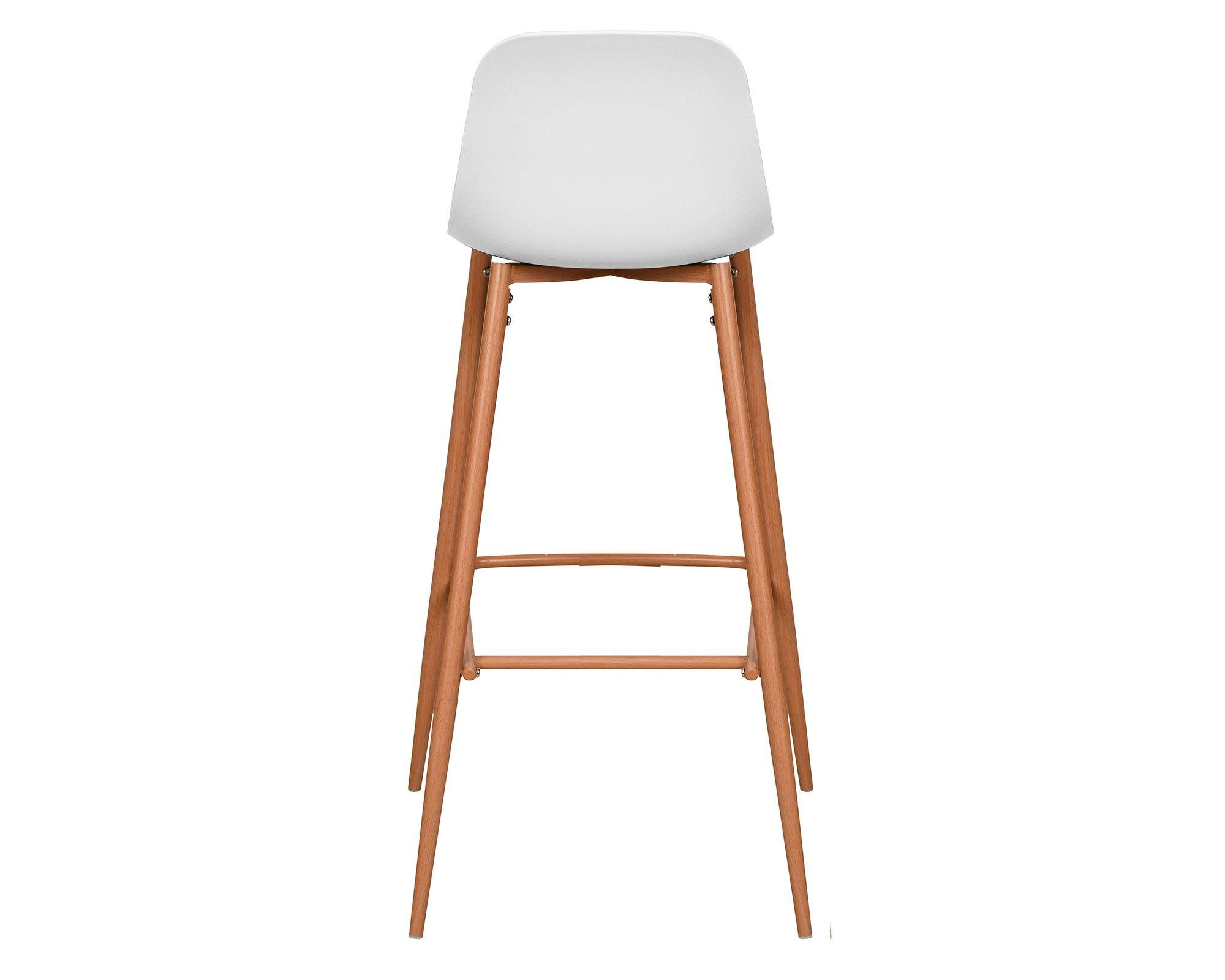 Silla bar 102x37x46 cm blanco-3
