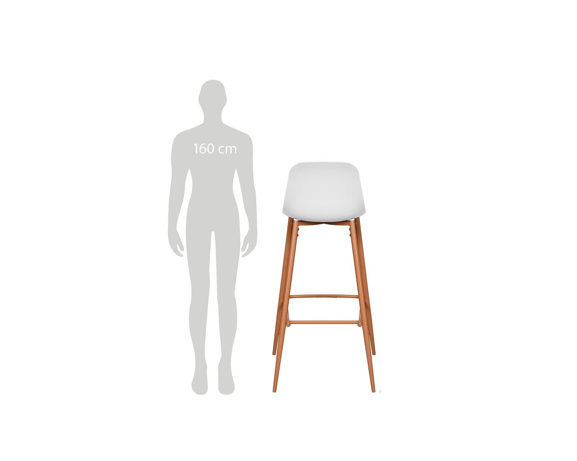 Silla bar 102x37x46 cm blanco-7