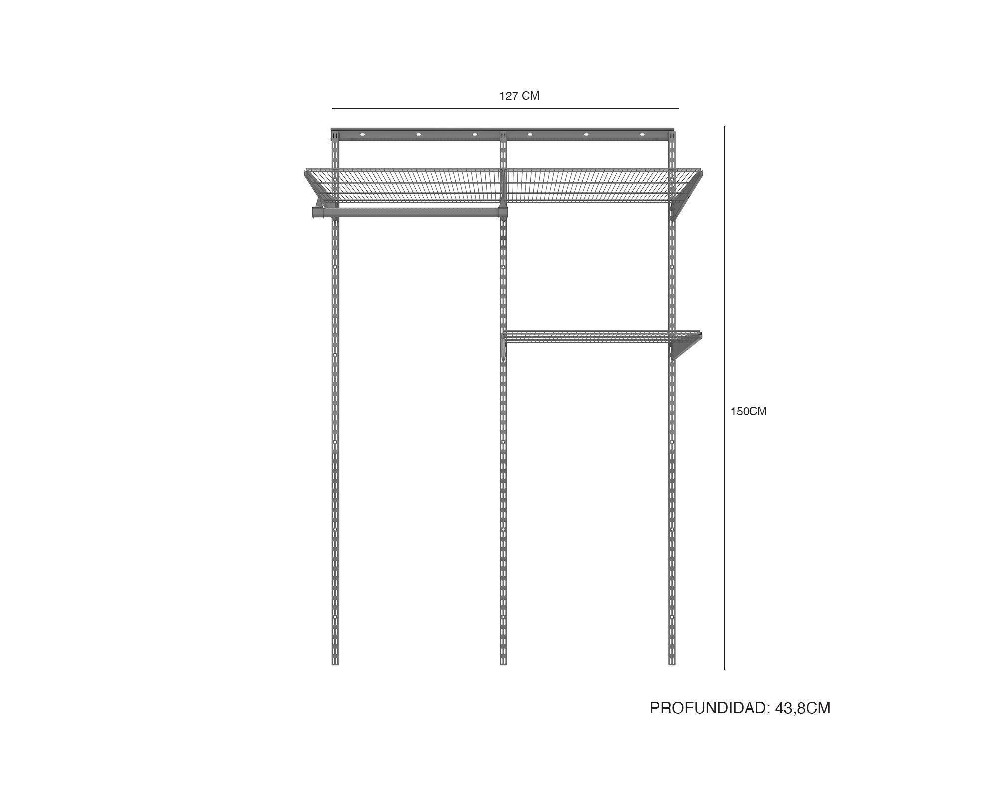 Kit sistema modular Doble grafito-2