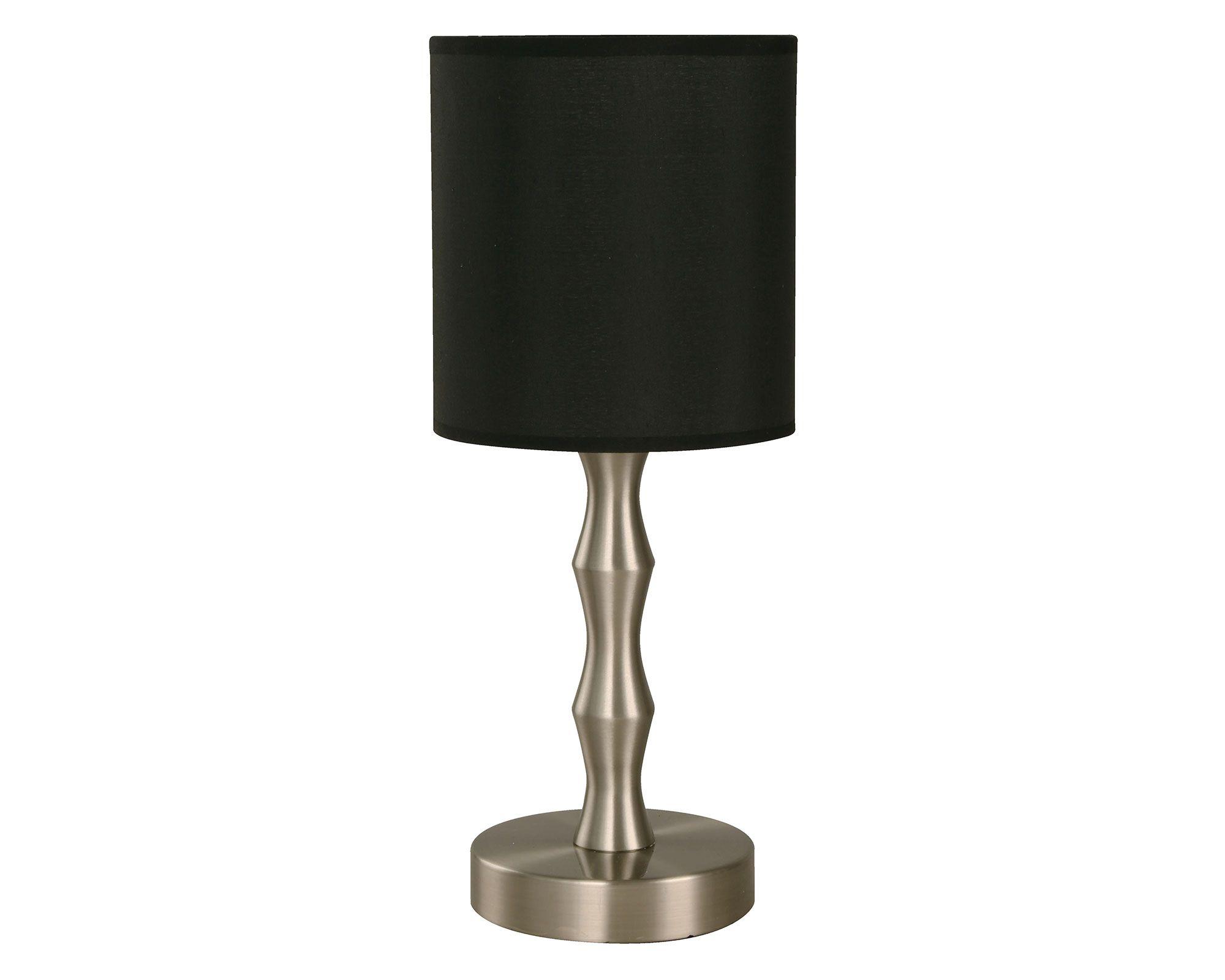 Lámpara sobremesa 1L E27 Omis negro/plateado-0
