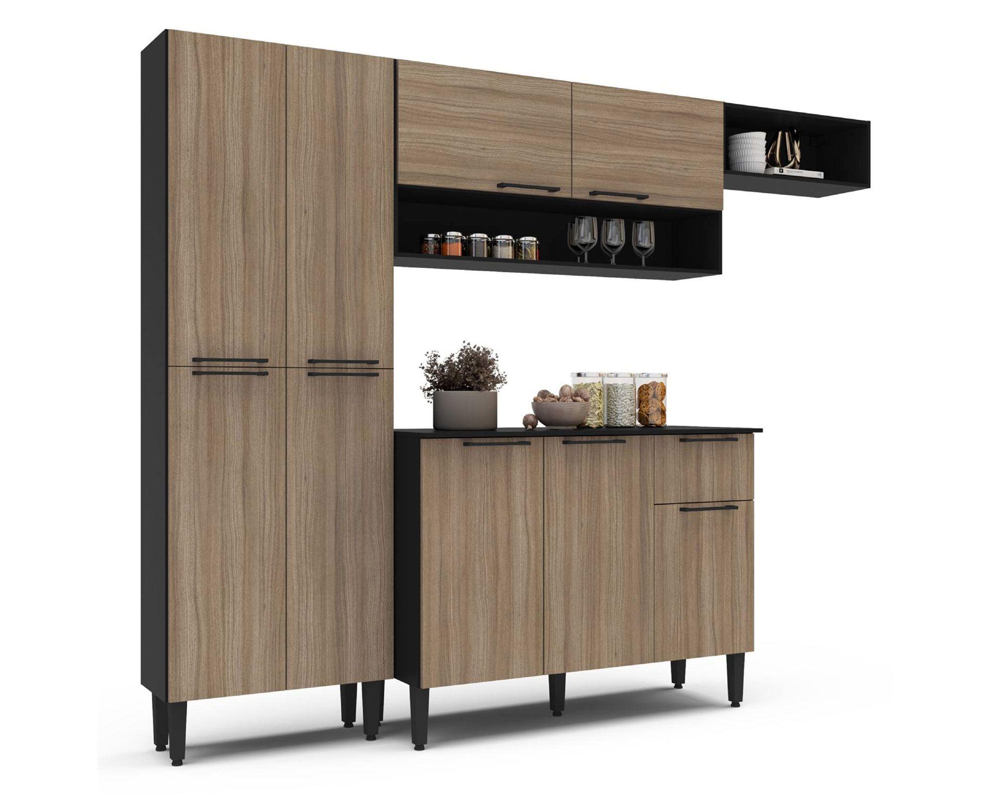 Kit Cocina 9 puertas 1 cajón Madri Rustic 183x232.4x44.8 cm-2