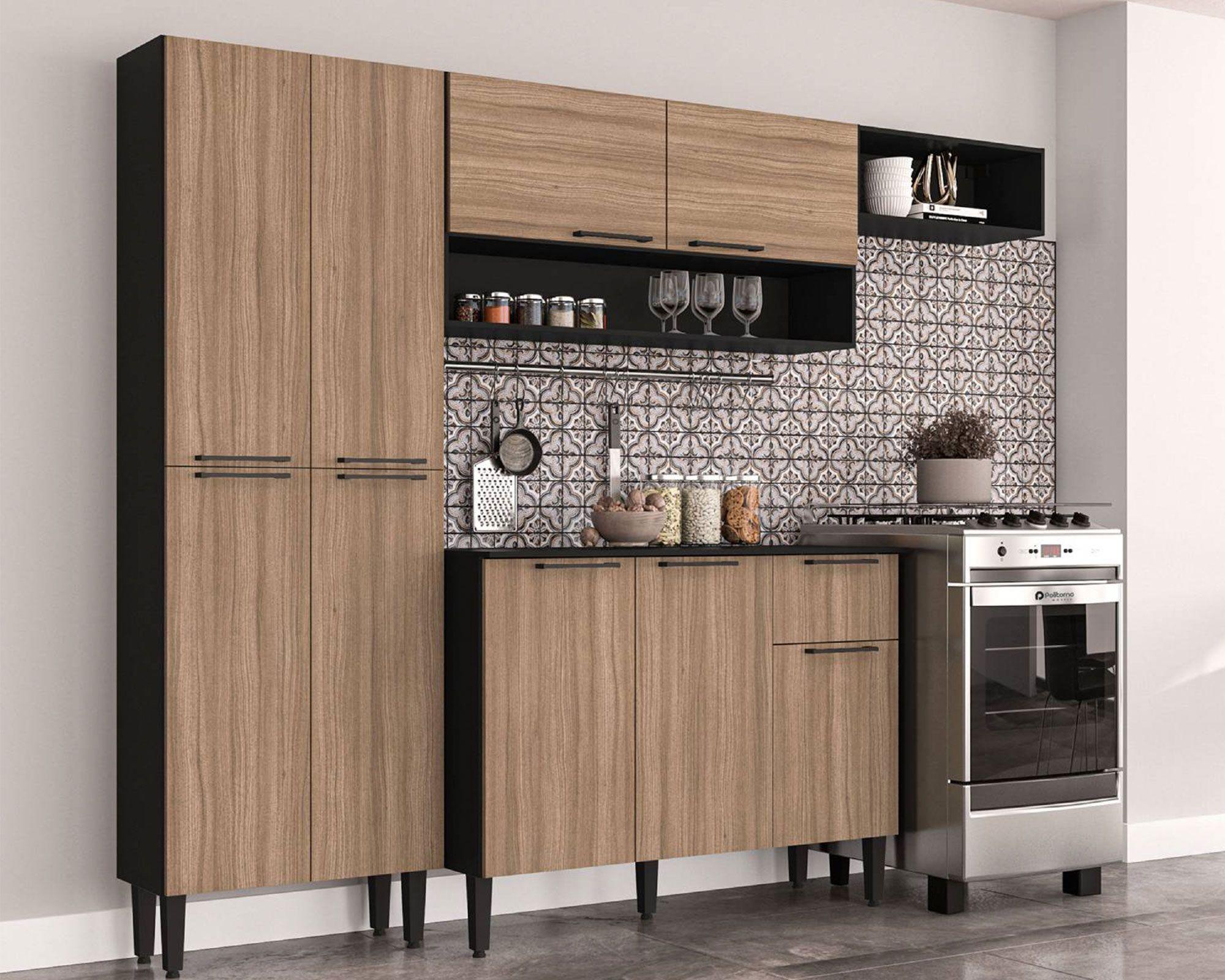 Kit Cocina 9 puertas 1 cajón Madri Rustic 183x232.4x44.8 cm-4