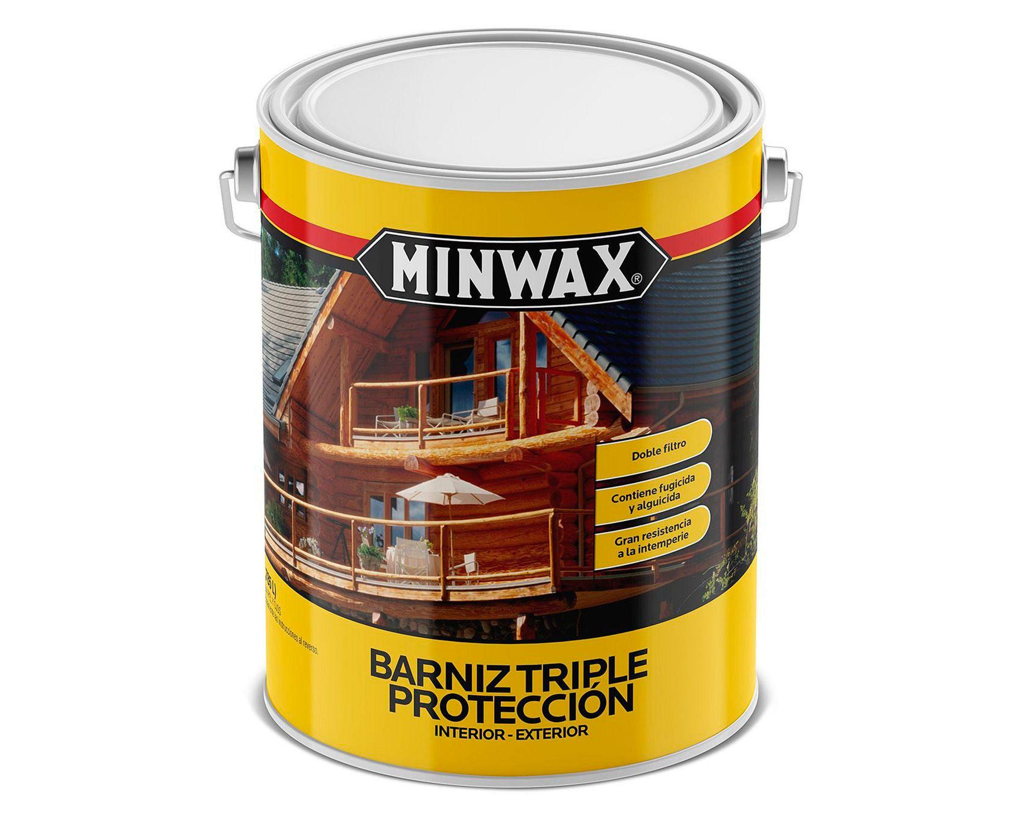 Barniz 1 galón Triple protección transparente brillante Minwax-0